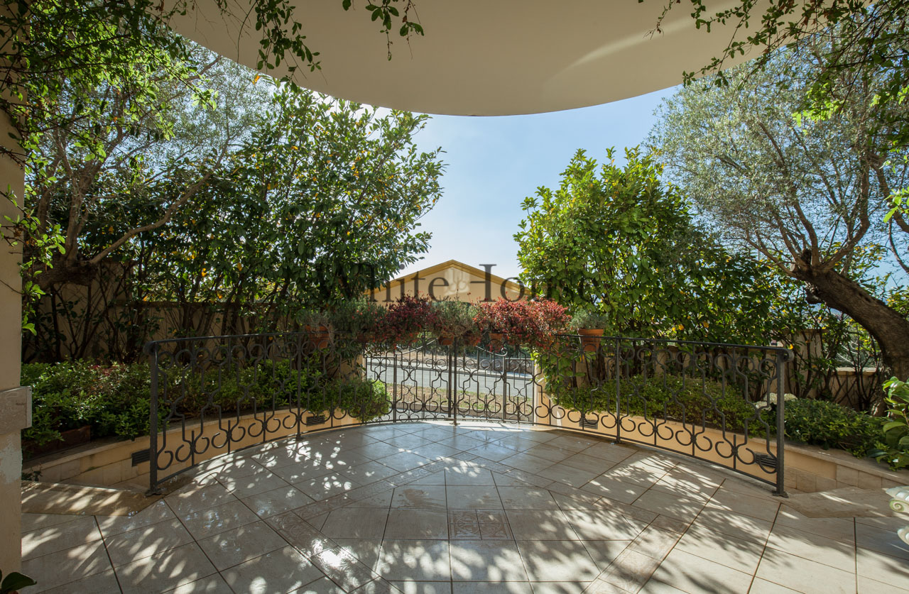 Outward view from the main entrance of the villa